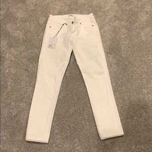 Paige white jeans. Skyline ankle peg. Optic white